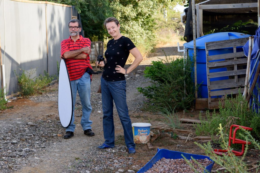 two people pose for the picture